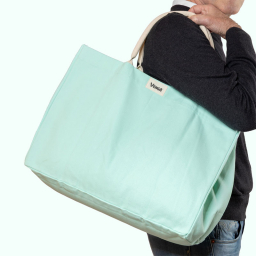 Sac cabas en fibres 100% bio - Turquoise menthe