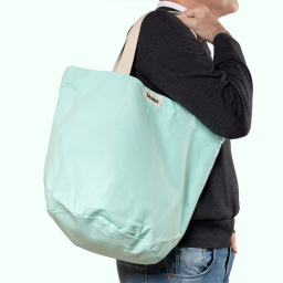 Sac cabas en fibres 100% bio - City turquoise menthe