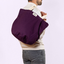 Sac cabas en fibres 100% bio - City aubergine