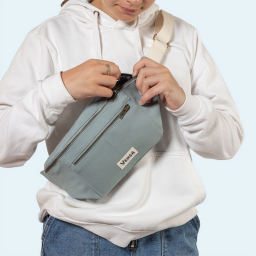 Sac banane en fibres 100% bio - Bleu silex