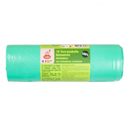 Sacs poubelle 100L en bioplastique - Rouleau de 10x100L