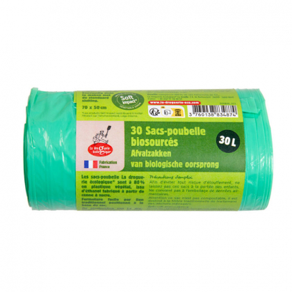 Sacs poubelle 30L en bioplastique- Rouleau de 30x30L