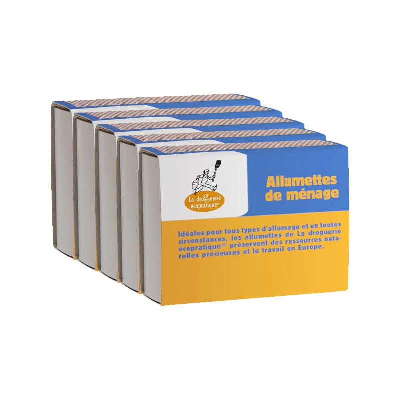  Allumettes écologiques FSC - Lot de 5 boites de 100