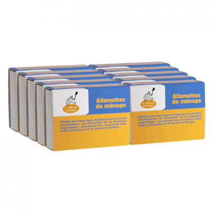 Allumettes écologiques FSC - Lot de 10 boites de 100
