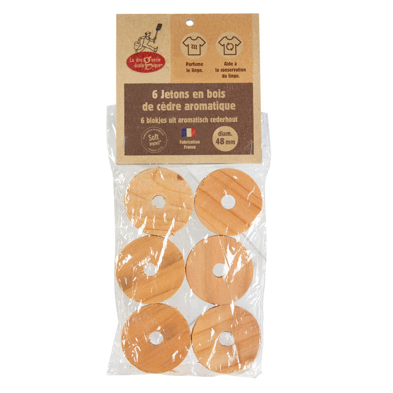 Jetons en bois de cèdre - Lot de 6