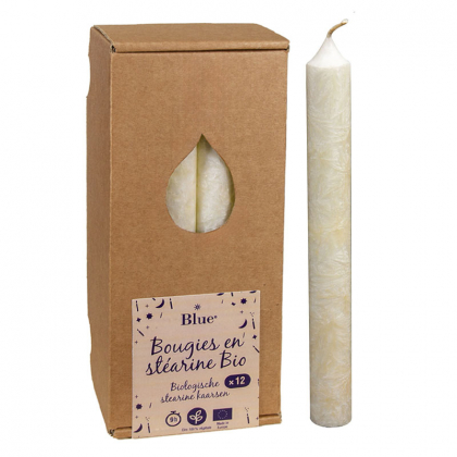 Chandelles en stéarine - Ivoire - Boite de 12