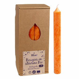 Chandelles en stéarine - Orange - Boite de 12