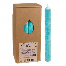 Chandelles en stéarine - Turquoise - Boite de 12