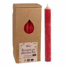 Chandelles en stéarine - Rouge - Boite de 12
