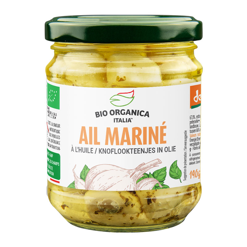 Ail bio mariné - 130g