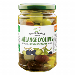 Mélange d'olives noires et vertes bio - 280g