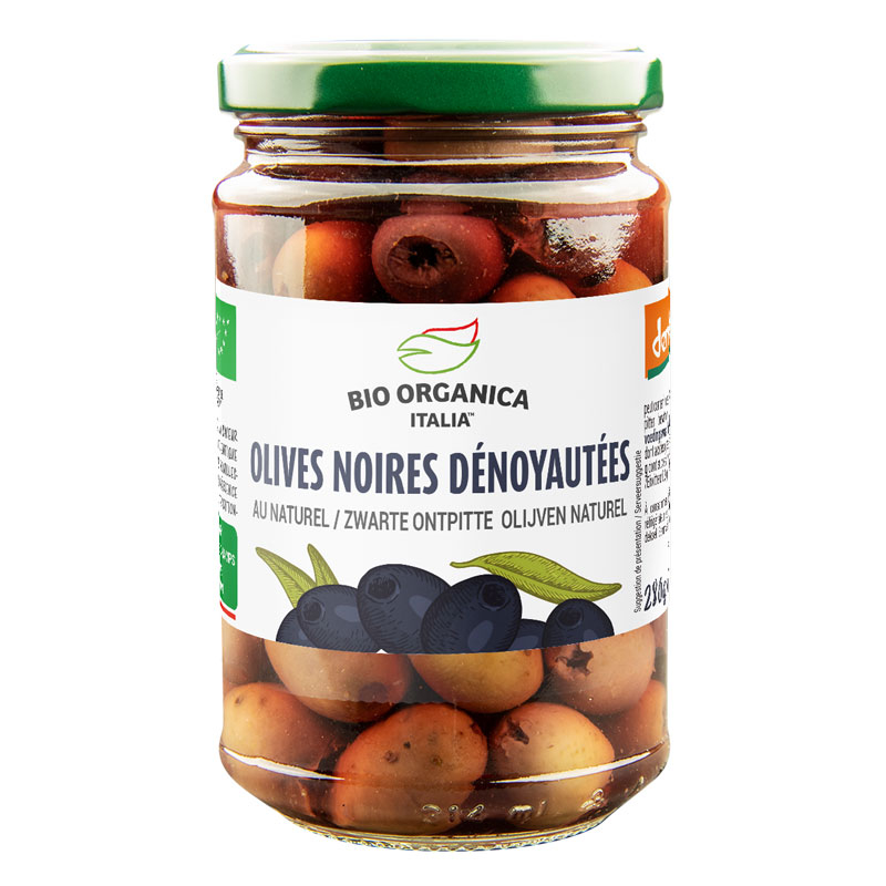 Olives noires dénoyautées bio - 280g