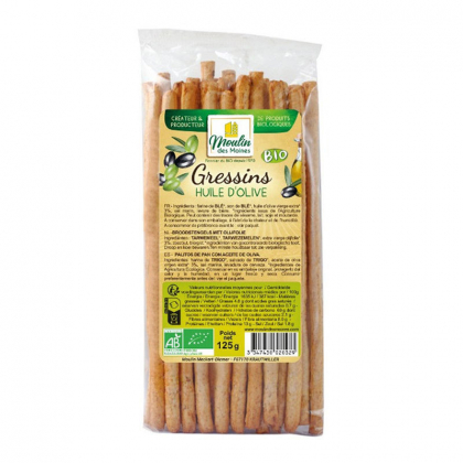 Gressins bio à l'huile d'olive - 125g
