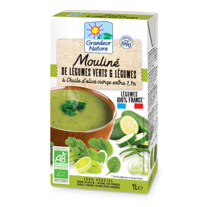 Mouliné de légumes verts et légumes bio, à l'huile d'olive vierge extra - 30cl