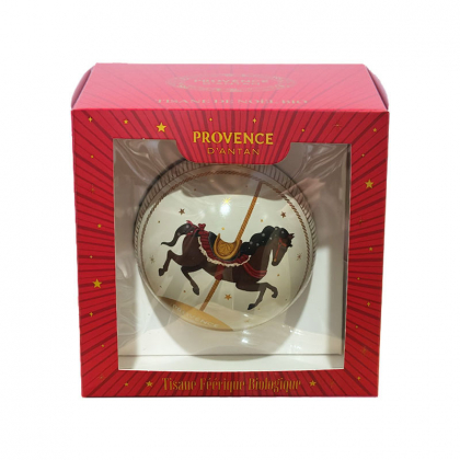 Coffret boule de Noël Cheval - Fenouil, gingembre et pomme