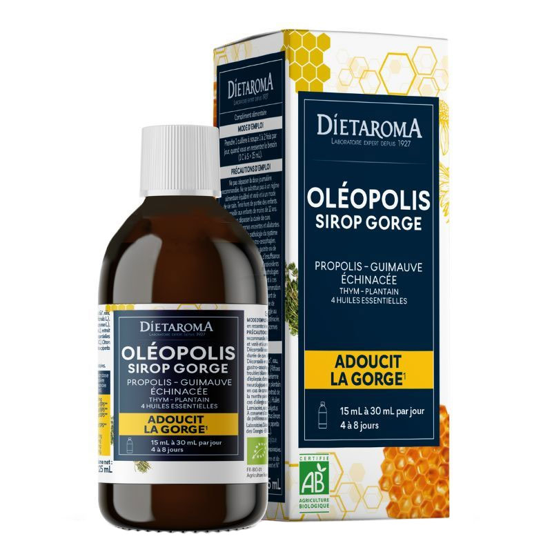 Oléopolis sirop pour la gorge bio - 125ml