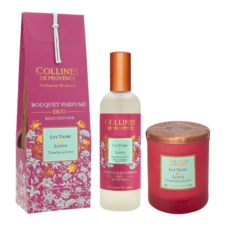 Trio intérieur parfumé - Lys tigré et lotus