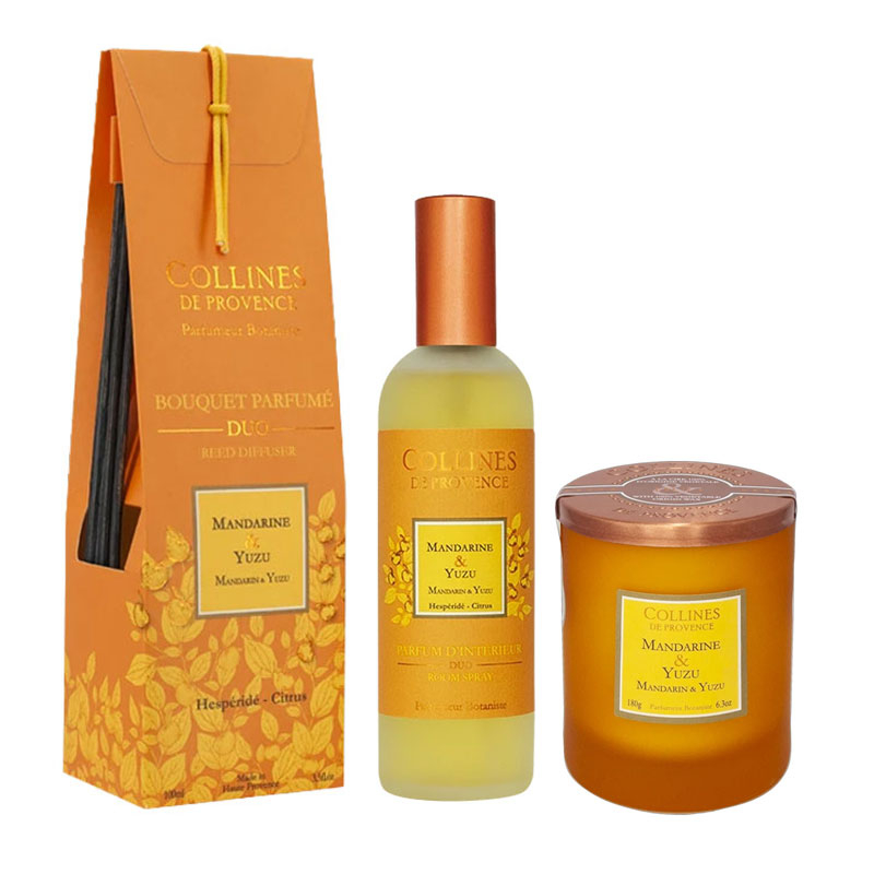 Trio intérieur parfumé - Mandarine et yuzu