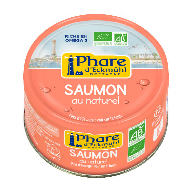 Saumon au naturel bio - 93g
