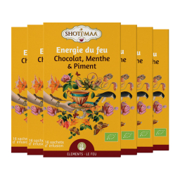 Infusion Energie du feu - Chocolat menthe et piment - Lot de 6 boites