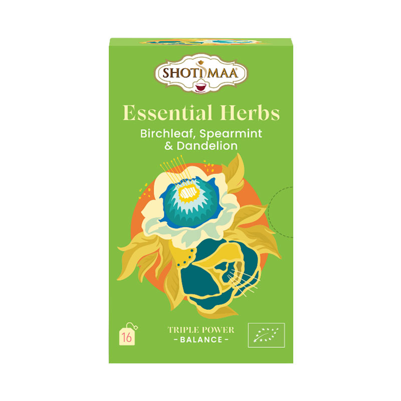 Infusion Équilibre basique - Feuilles de bouleau, menthe verte et pissenlit - 16 sachets