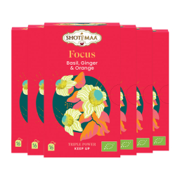 Infusion Focus - Basilic, gingembre et orange - Lot de 6 boites