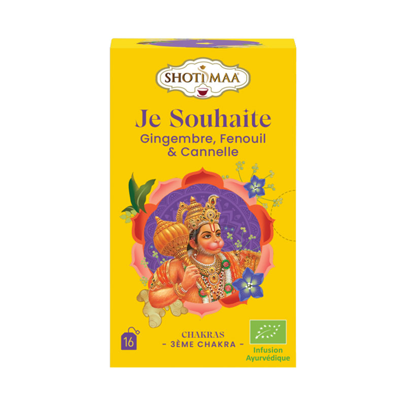Infusion Je souhaite - Gingembre fenouil et cannelle - 16 sachets