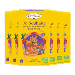 Infusion Je souhaite - Gingembre fenouil et cannelle - Lot de 6 boites