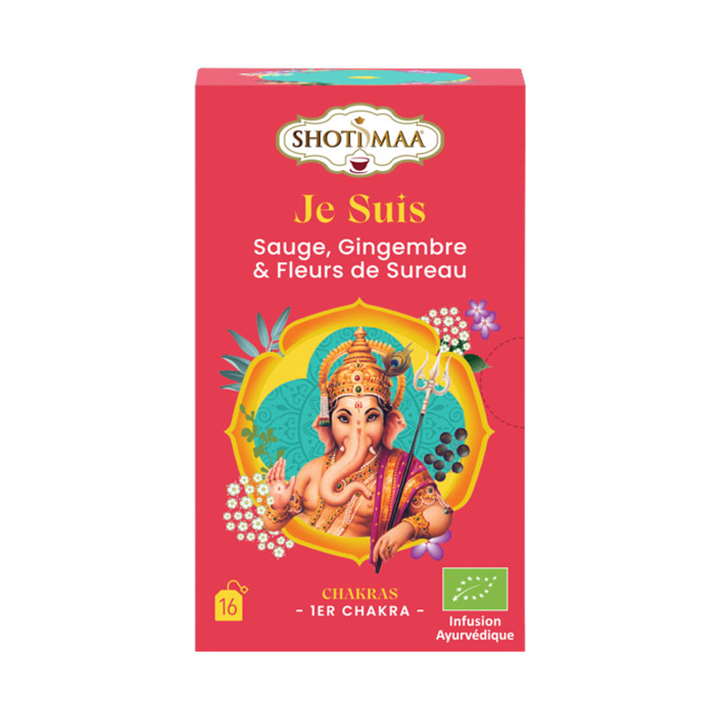 Infusion Je suis - Sauge, gingembre et fleurs de sureau - 16 sachets