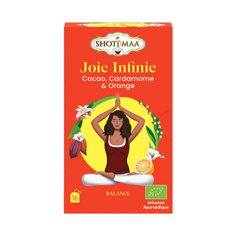 Infusion Joie infinie - Cacao cardamome et orange - 16 sachets