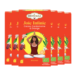 Infusion Joie infinie - Cacao cardamome et orange - Lot de 6 boites