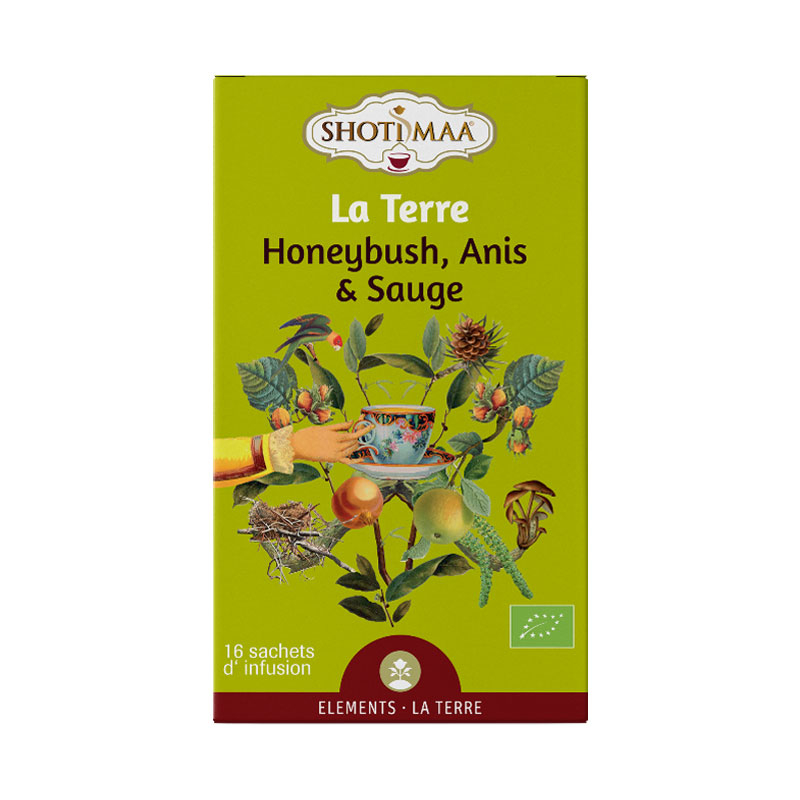 Infusion La Terre - Honeybush, anis et sauge - 16 sachets