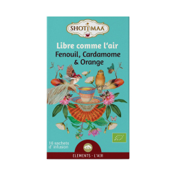 Infusion Libre comme l'air - Fenouil cardamome et orange - 16 sachets