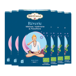 Infusion Rêverie - Mélisse, valériane et passiflore - Lot de 6 boites