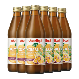 Kombucha bio au fruit de la passion et citron - 6x33cl