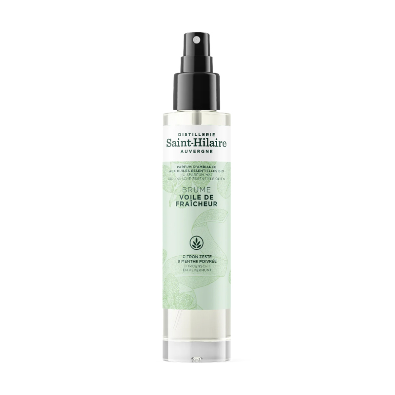 Brume d'intérieur Voile de fraîcheur au citron et menthe bio - 105ml 