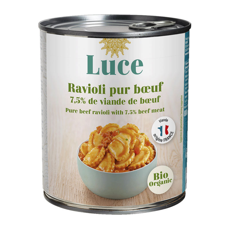 Raviolis au boeuf bio - 800g