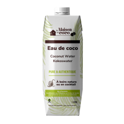 Eau de coco nature bio et équitable - 1L