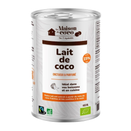 Lait de coco 15%MG issu du commerce équitable - 200ml
