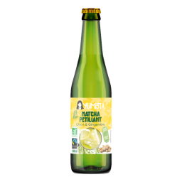 Matcha glacé bio pétillant au citron et gingembre - 33cl