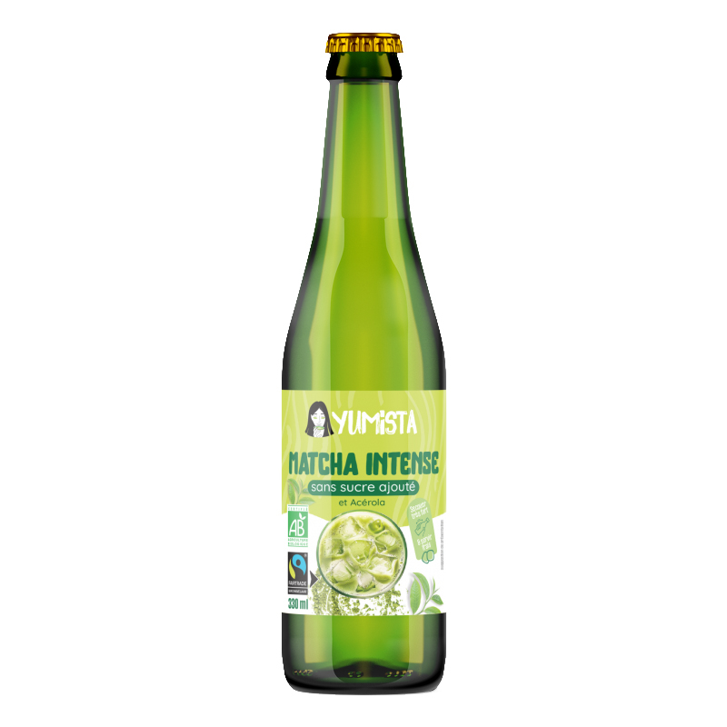 Matcha intense bio à l'acérola, sans sucre ajouté - 33cl