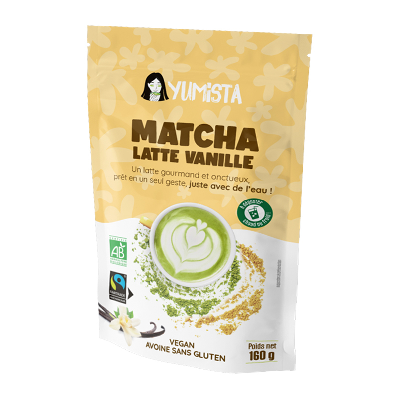 Matcha latte bio à la vanille en poudre - 160g