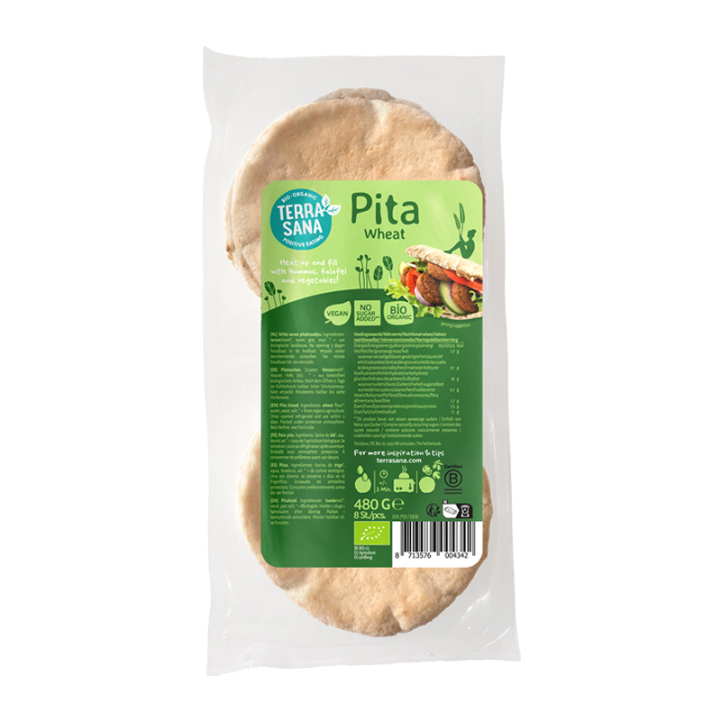 Pain pita au blé bio - 480g