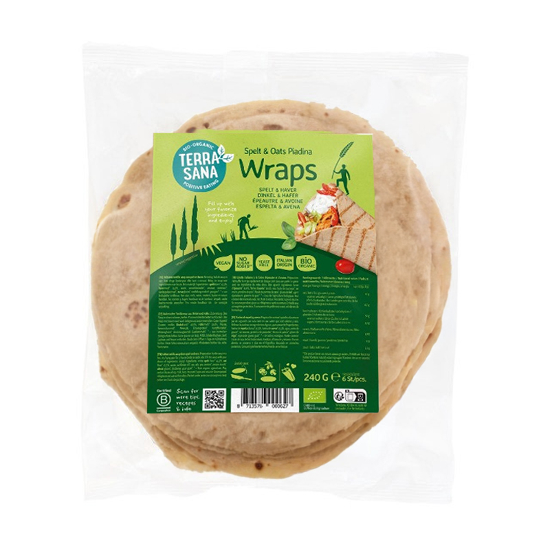 Wraps bio à la farine d'épeautre et d'avoine - 240g