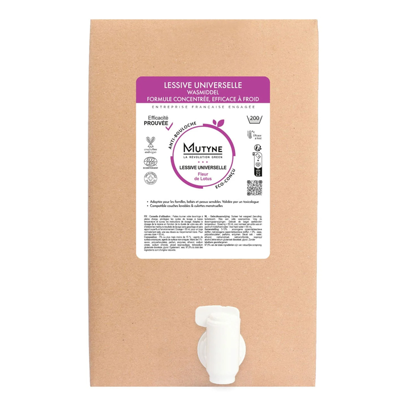 Lessive liquide universelle - Fleur de lotus - Écorecharge 10L