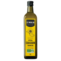 Huile de tournesol bio spéciale cuisson - Le Moulin de mon Père - 1L