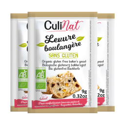 Levure boulangère bio et sans gluten - Lot de 3x9g