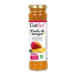 Coulis de mangue bio, 75% de fruits - 160g