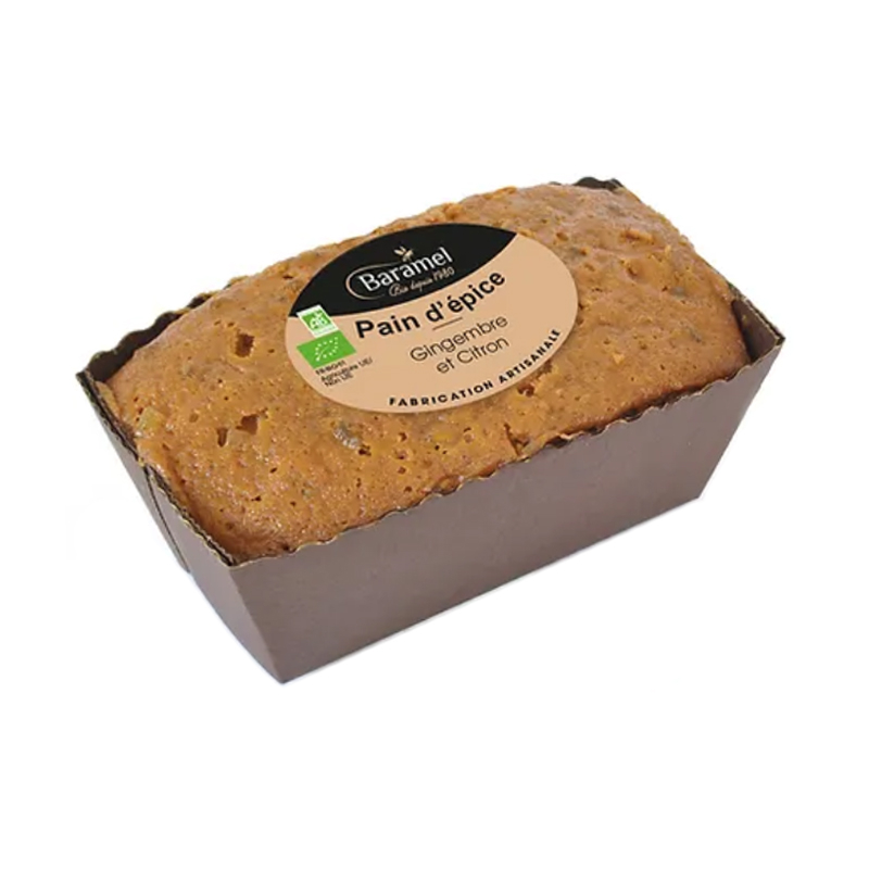 Pain d'épice bio au gingembre et zestes de citron - 300g