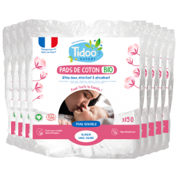 Rectangles de coton bio - Lot de 8x150